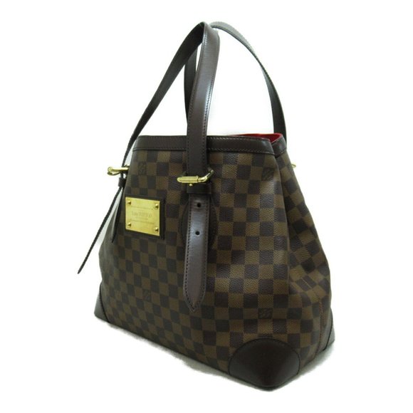 LOUIS VUITTON Hampstead MM Shoulder Tote Bag Damier Ebene Used - Picture 3 of 10